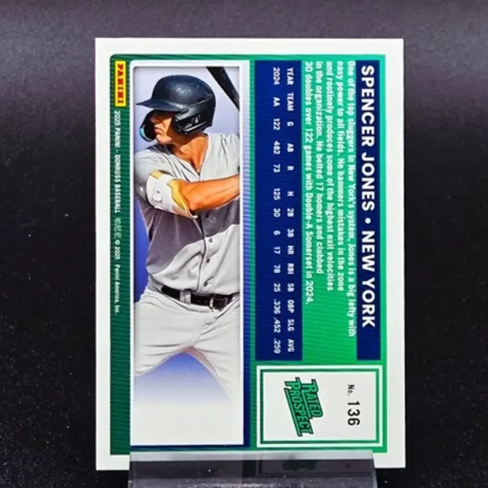 Spencer Jones Holo Red Ice Rockets Rated Prospect New York Yankees Top Prospect